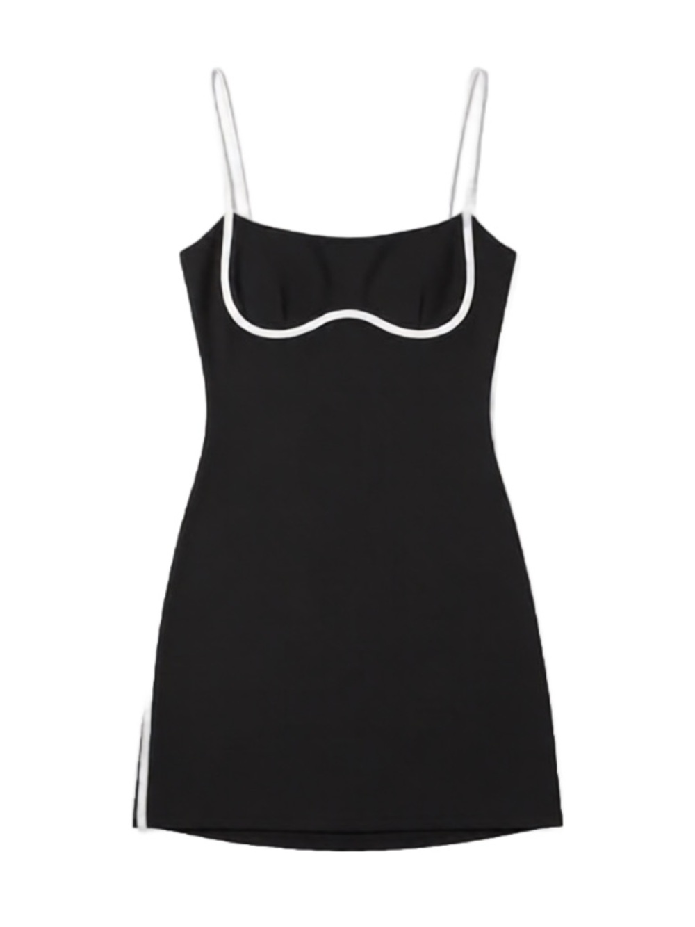 Amazon Black & White Athletic Tennis Dress White Trim